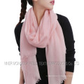 Foulard rose uni chaud